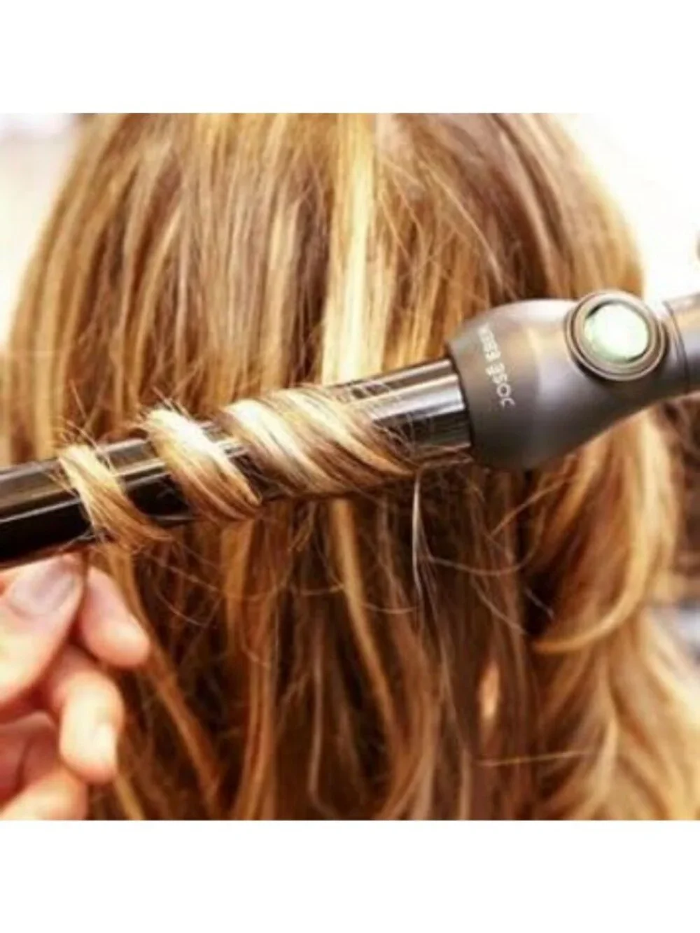 32mm Clipless Curling Iron - Pink Tourmaline Ceramic Hair Wand for Gorgeous